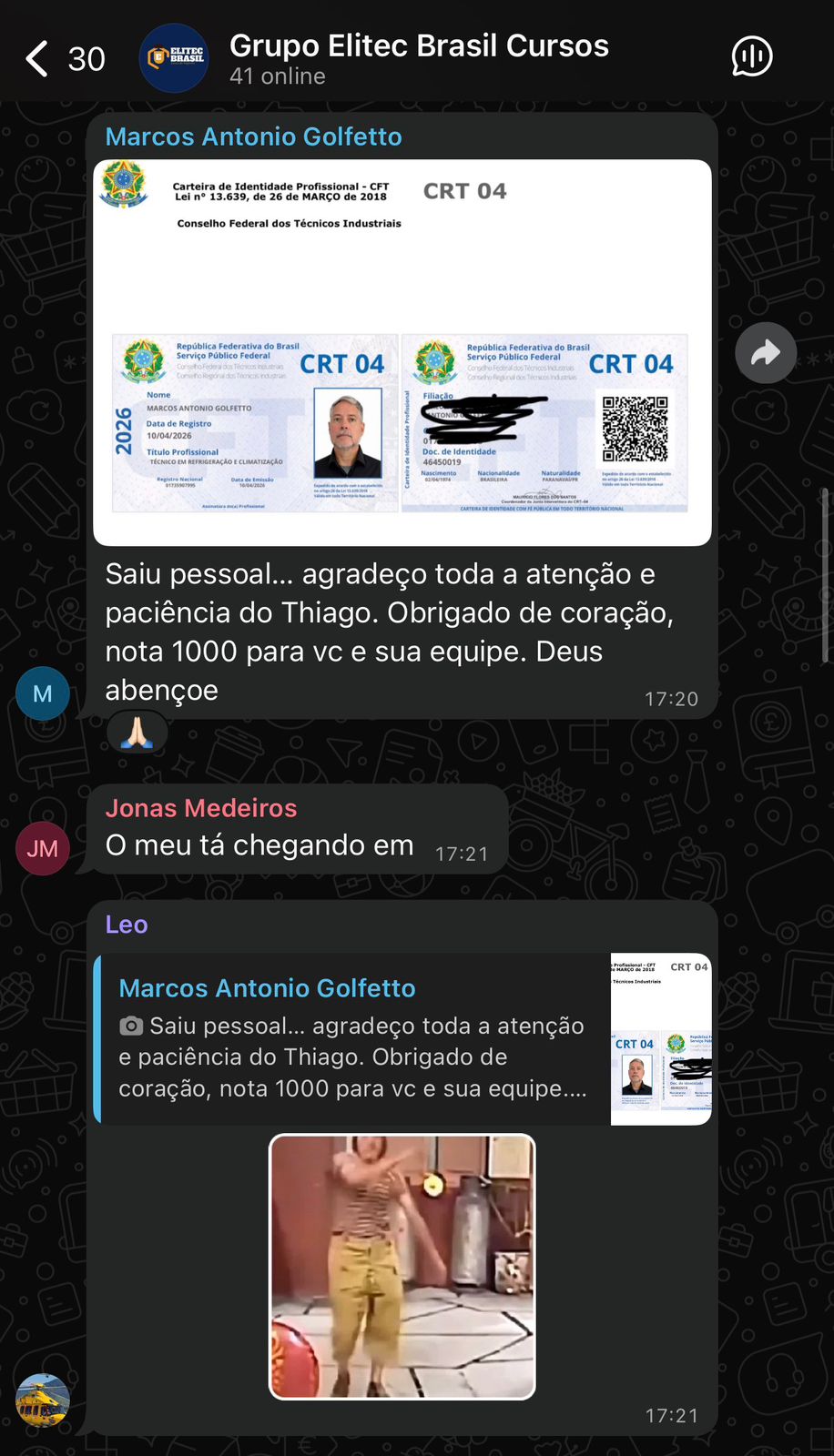 Depoimento de Marcos Antonio Golfetto