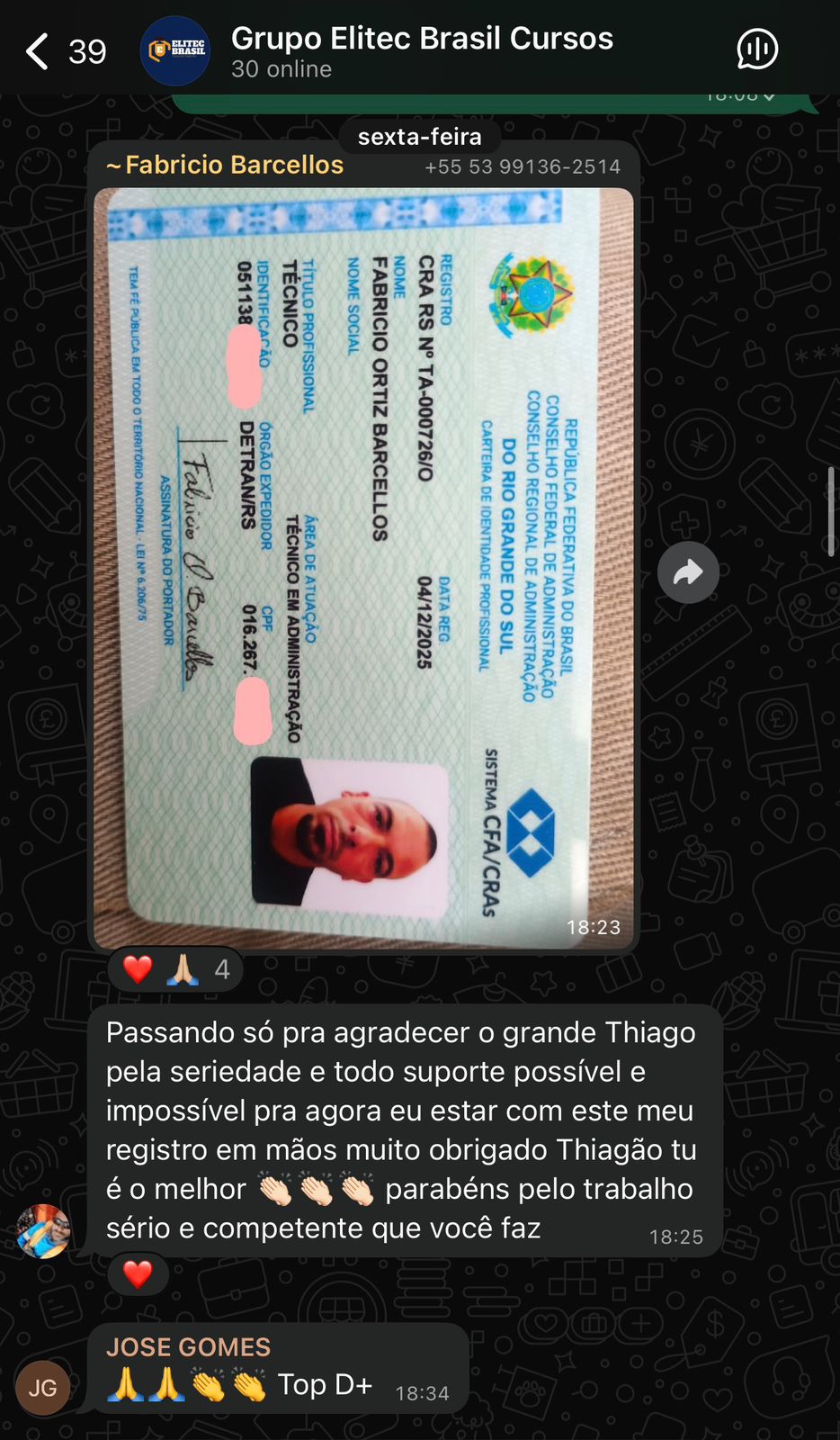 Depoimento de Fabricio Barcellos